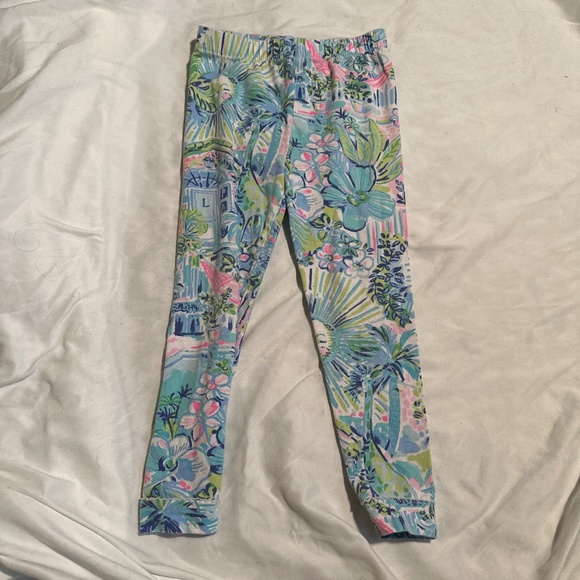 Lilly Pulitzer girls size 4 printed soft leggings pants - Picture 1 of 5